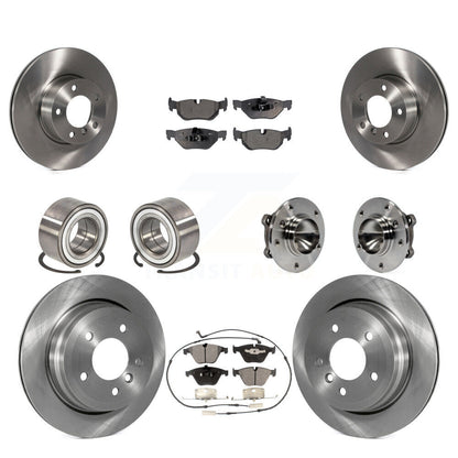 Hub Bearings Disc Brake Rotors And Pads Shoes Front Rear Kit (10Pc) For BMW 328i