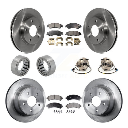 Hub Bearing Brake Rotor Pads Shoe Front Rear Kit (10Pc) For Chevrolet GMC Blazer