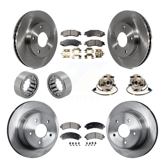 Hub Bearing Brake Rotor Pads Shoe Front Rear Kit (10Pc) For Chevrolet GMC Blazer