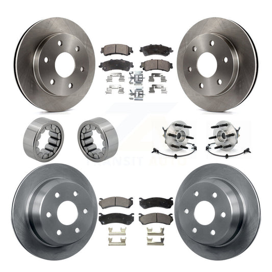 Hub Bearing Brake Rotor & Pad Shoe Front Rear Kit (10Pc) For Chevrolet Silverado