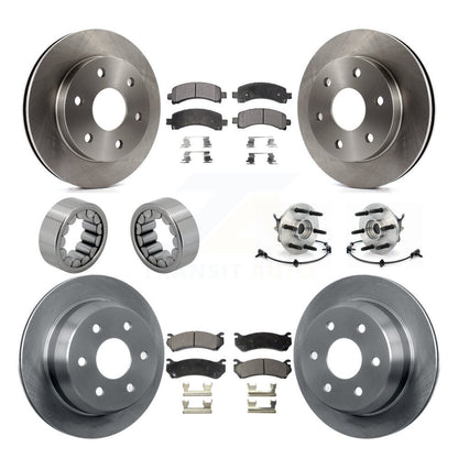 Hub Bearing Brake Rotor Pad Shoe Front Rear Kit For Chevrolet Avalanche 1500 4WD