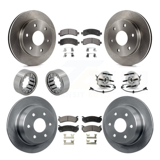 Hub Bearing Brake Rotor Pad Shoe Front Rear Kit For Chevrolet Avalanche 1500 4WD