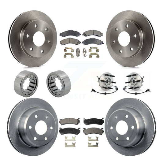 Hub Bearing Brake Rotor & Pad Shoe Front Rear Kit (10Pc) For Chevrolet Avalanche