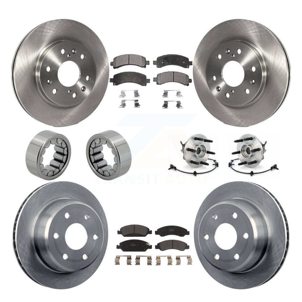 Hub Bearing Brake Rotor Pad Shoe Front Rear Kit (10Pc) For Chevrolet Express GMC