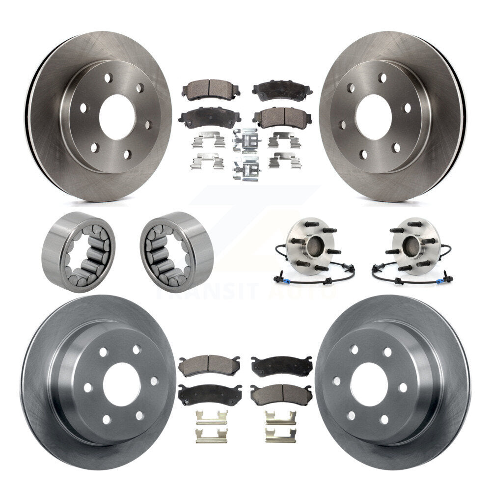 Hub Bearing Brake Rotor & Pad Shoe Front Rear Kit (10Pc) For Chevrolet Silverado
