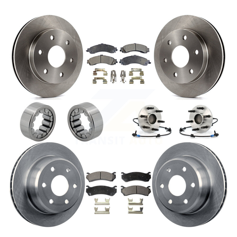 Hub Bearing Brake Rotor & Pad Shoe Front Rear Kit (10Pc) For Chevrolet Avalanche
