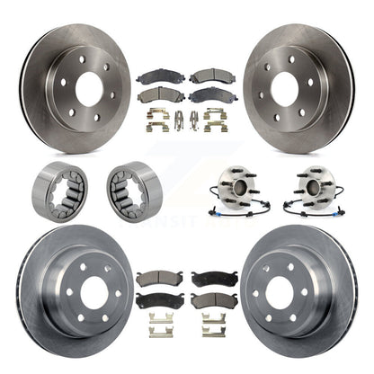 Hub Bearing Brake Rotor & Pad Shoe Front Rear Kit (10Pc) For Chevrolet Avalanche