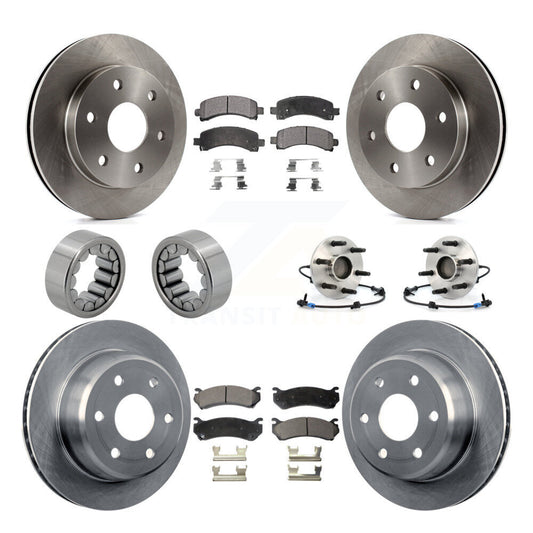 Hub Bearing Brake Rotor & Pad Shoe Front Rear Kit (10Pc) For Chevrolet Avalanche