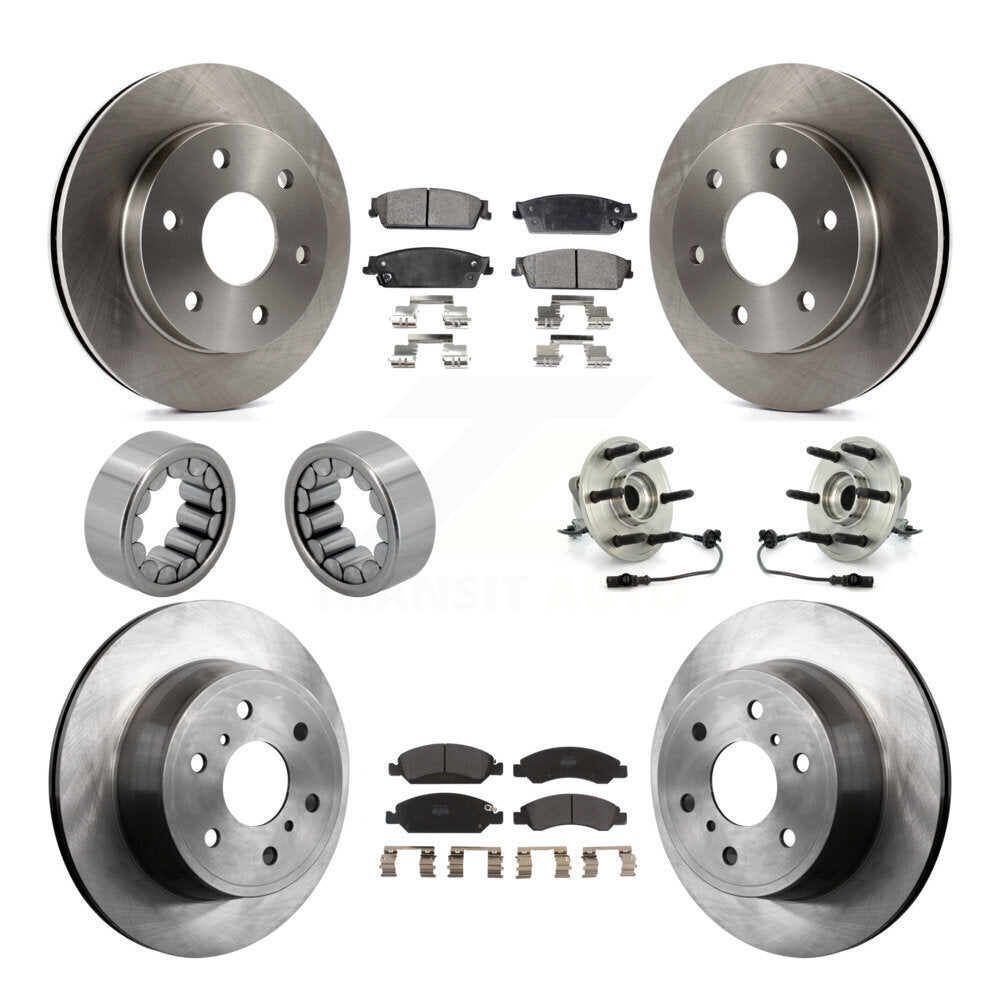 Hub Bearing Disc Brake Rotor Pads Shoe Front Rear Kit (10Pc) For GMC Sierra 1500