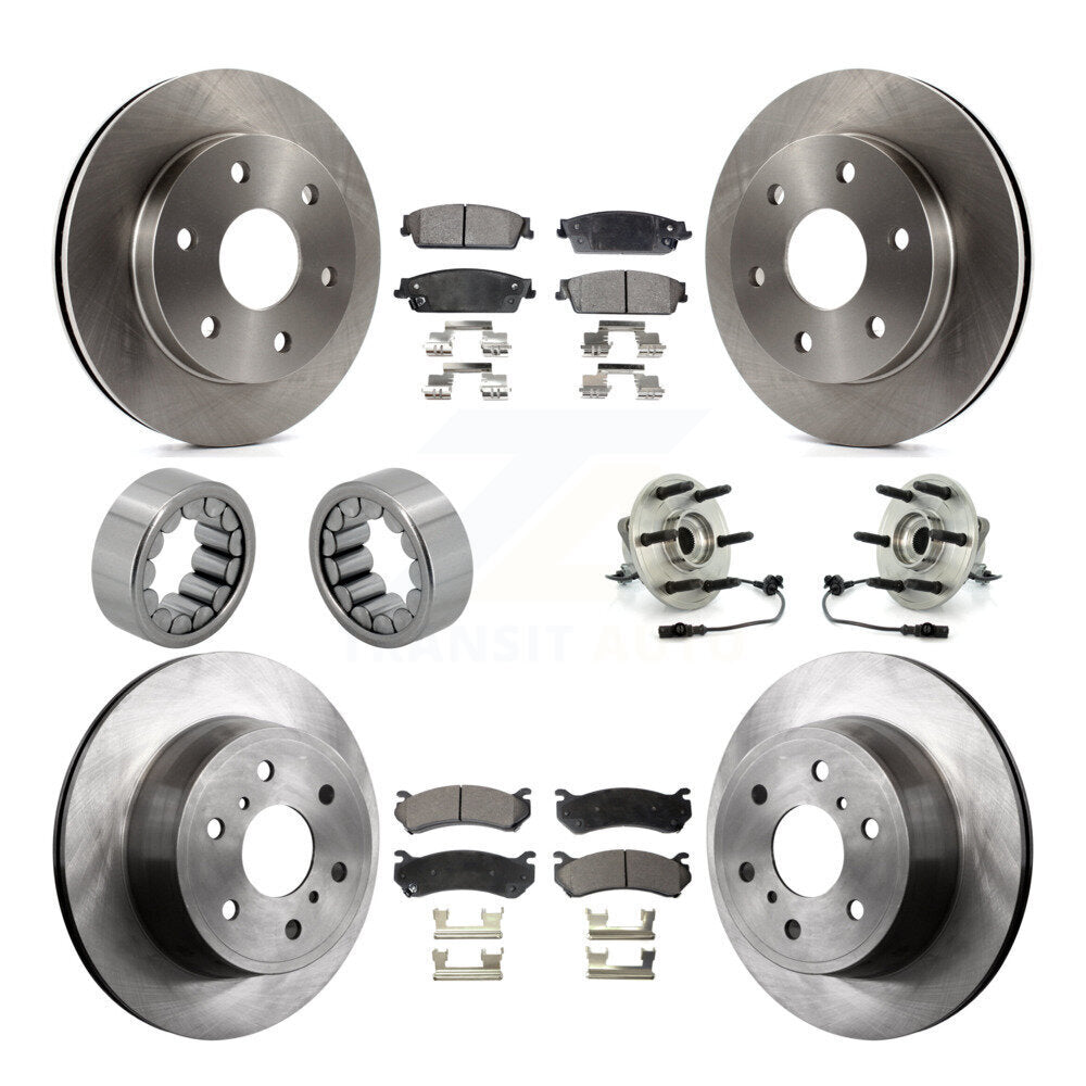 Hub Bearing Brake Rotor And Pad Shoe Front Rear Kit For Chevrolet Silverado 1500