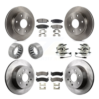 Hub Bearing Brake Rotor And Pad Shoe Front Rear Kit For Chevrolet Silverado 1500