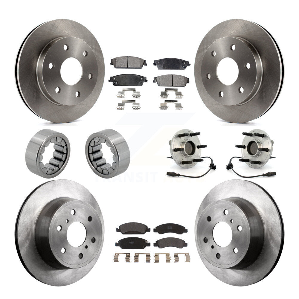 Hub Bearing Disc Brake Rotor Pads Shoe Front Rear Kit (10Pc) For GMC Sierra 1500