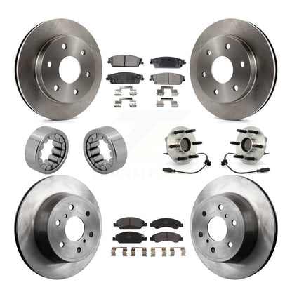Hub Bearing Disc Brake Rotor Pads Shoe Front Rear Kit (10Pc) For GMC Sierra 1500