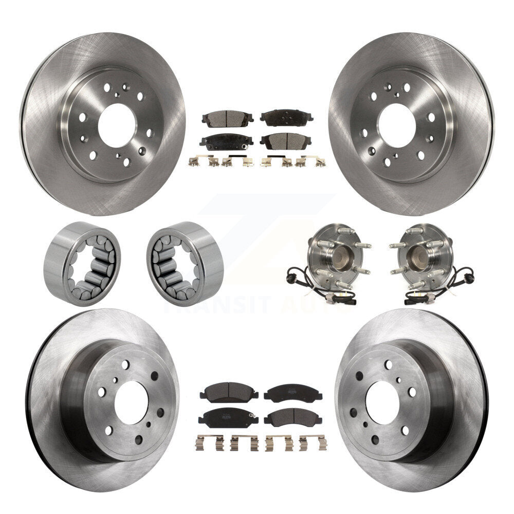 Hub Bearing Brake Rotor Pad Shoe Front Rear Kit (10Pc) For GMC Sierra 1500 Tahoe