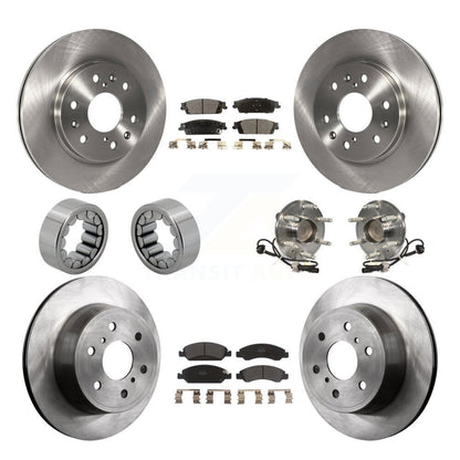 Hub Bearing Brake Rotor Pad Shoe Front Rear Kit (10Pc) For GMC Sierra 1500 Tahoe