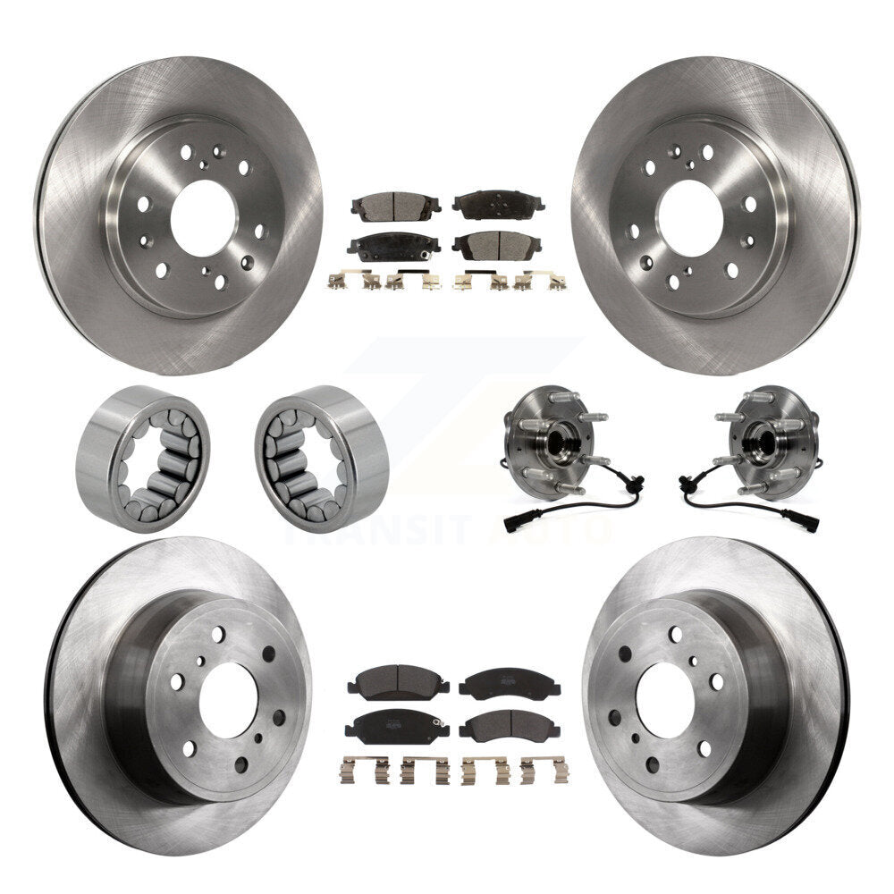 Hub Bearing Brake Rotor Pad Shoe Front Rear Kit (10Pc) For GMC Sierra 1500 Tahoe
