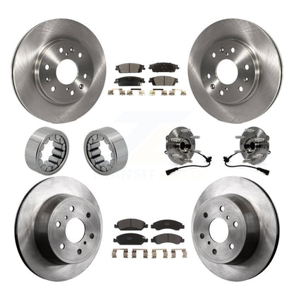 Hub Bearing Brake Rotor Pad Shoe Front Rear Kit (10Pc) For GMC Sierra 1500 Tahoe