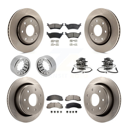 Hub Bearing Brake Rotor & Pad Shoe Front Rear Kit (10Pc) For 2014 Ford F-150 4WD