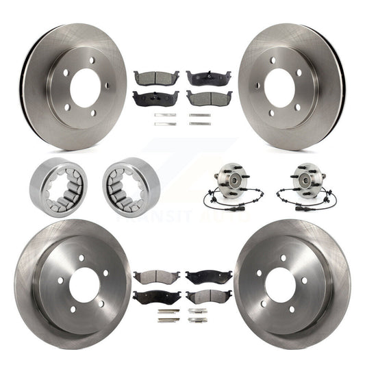Hub Bearing Disc Brake Rotor Pads Shoe Front Rear Kit (10Pc) For Ford Expedition