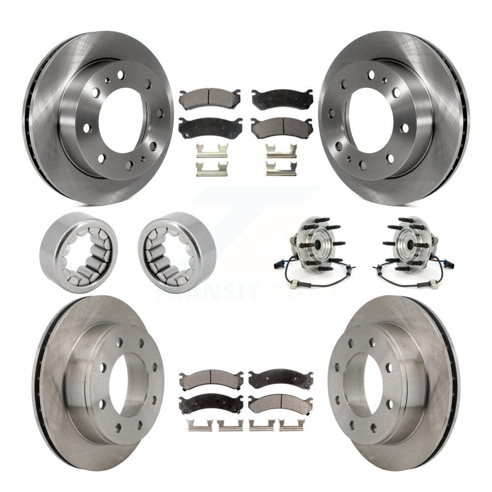 Hub Bearing Disc Brake Rotors And Pads Shoes Front Rear Kit (10Pc) For Hummer H2