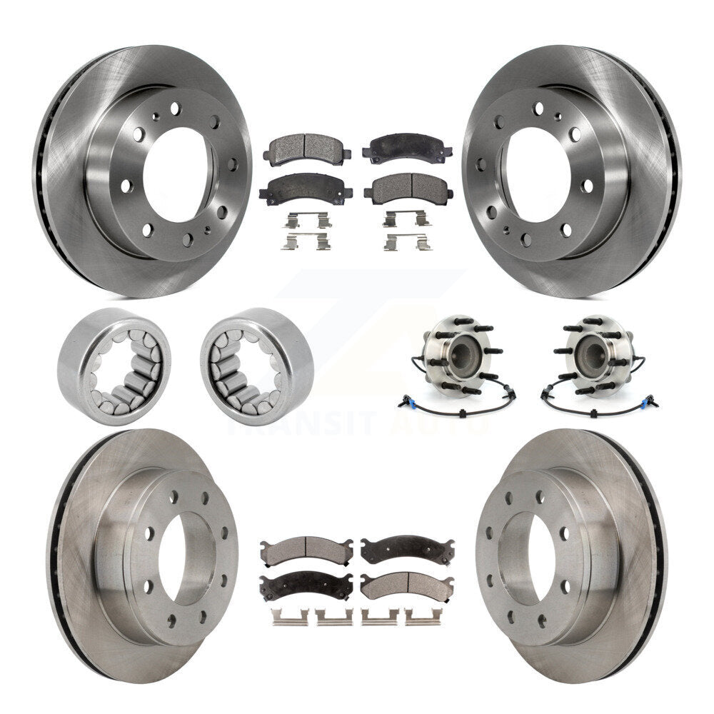 Hub Bearing Disc Brake Rotor Pads Shoe Front Rear Kit (10Pc) For GMC Savana 2500