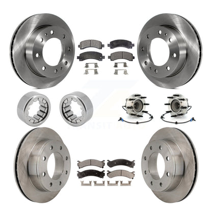 Hub Bearing Disc Brake Rotor Pads Shoe Front Rear Kit (10Pc) For GMC Savana 2500