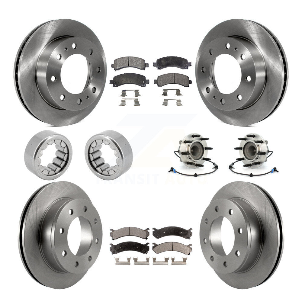 Hub Bearing Brake Rotor Pad Shoe Front Rear Kit (10Pc) For Chevrolet Express GMC