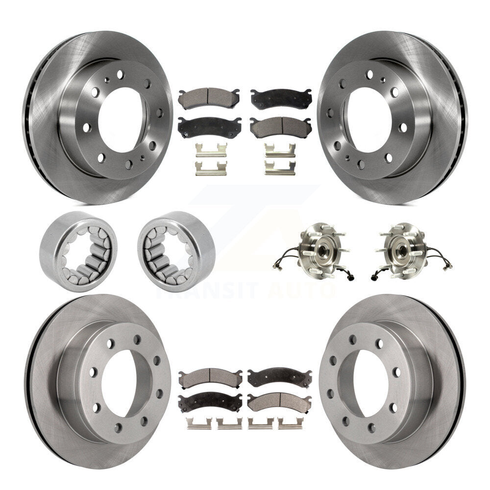 Hub Bearing Brake Rotor & Pad Shoe Front Rear Kit (10Pc) For Chevrolet Silverado