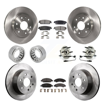 Hub Bearing Brake Rotor & Pad Shoe Front Rear Kit (10Pc) For Chevrolet Silverado