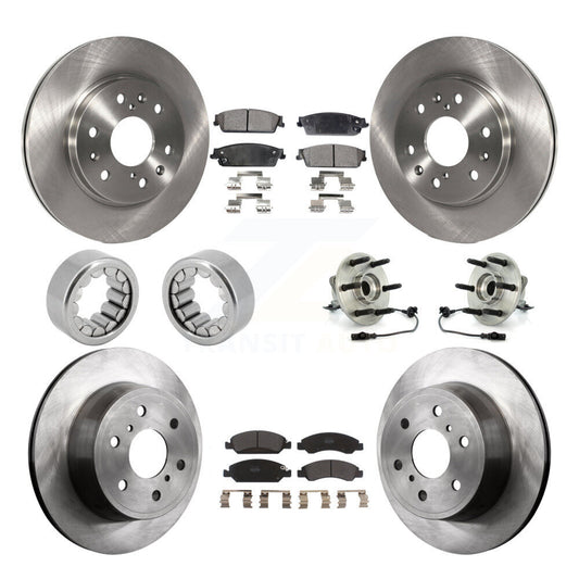 Hub Bearing Brake Rotor & Pad Shoe Front Rear Kit (10Pc) For Chevrolet Silverado
