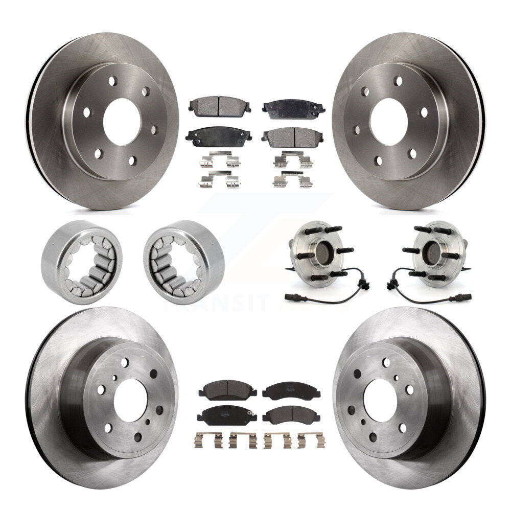 Hub Bearing Disc Brake Rotor Pads Shoe Front Rear Kit (10Pc) For GMC Sierra 1500