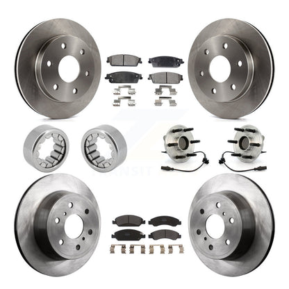 Hub Bearing Disc Brake Rotor Pads Shoe Front Rear Kit (10Pc) For GMC Sierra 1500