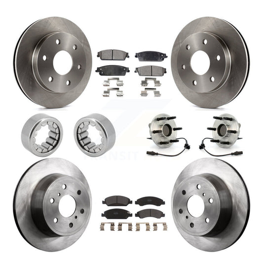 Hub Bearing Disc Brake Rotor Pads Shoe Front Rear Kit (10Pc) For GMC Sierra 1500