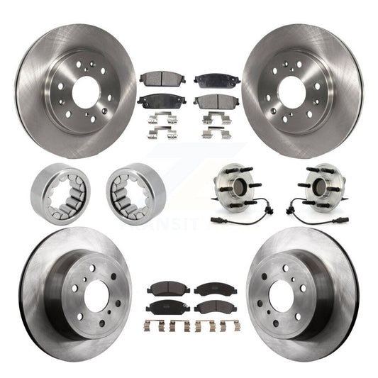 Hub Bearing Brake Rotor & Pad Shoe Front Rear Kit (10Pc) For Chevrolet Silverado
