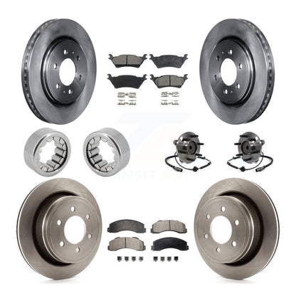 Hub Bearing Brake Rotor & Pad Shoe Front Rear Kit (10Pc) For 2014 Ford F-150 RWD