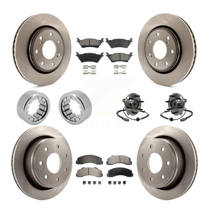 Hub Bearing Brake Rotor & Pad Shoe Front Rear Kit (10Pc) For 2014 Ford F-150 RWD