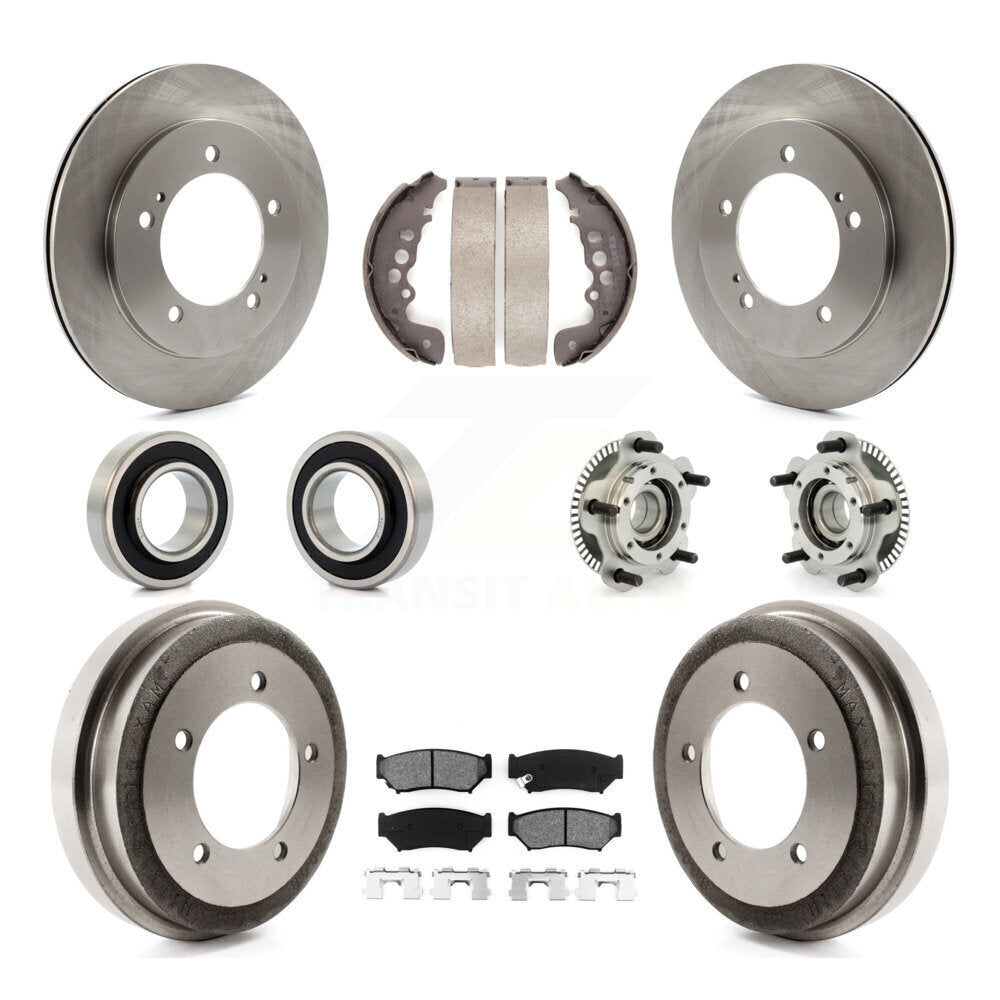 Hub Bearing Brake Rotor And Pad Shoe Front Rear Kit (10Pc) For Chevrolet Tracker