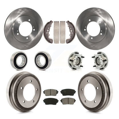 Hub Bearing Brake Rotor & Pad Shoe Front Rear Kit (10Pc) For Suzuki Grand Vitara