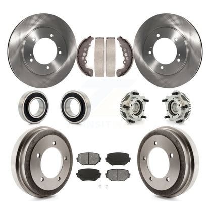 Hub Bearing Brake Rotor & Pad Shoe Front Rear Kit (10Pc) For Suzuki Grand Vitara