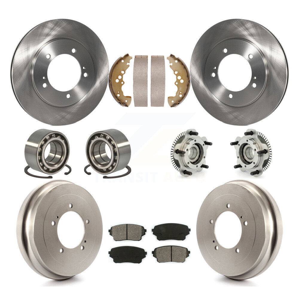 Hub Bearing Disc Brake Rotor And Pads Shoe Front Rear Kit (10Pc) For Suzuki XL-7