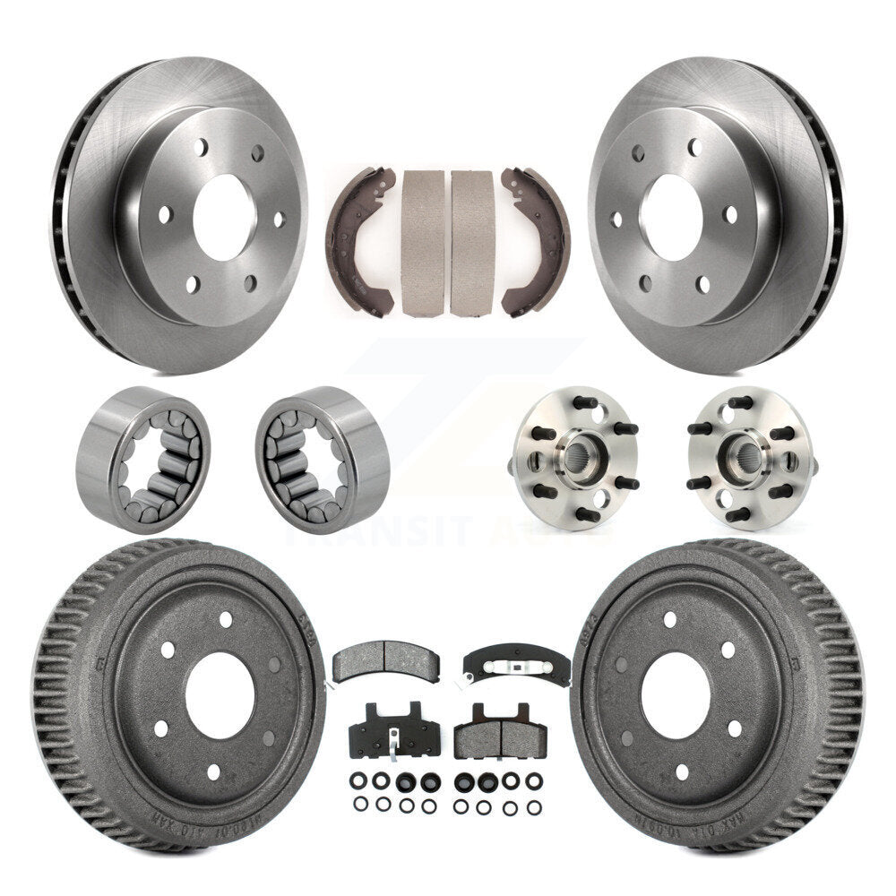 Hub Bearing Brake Rotor Pads Shoe Front Rear Kit (10Pc) For Chevrolet Blazer 4WD