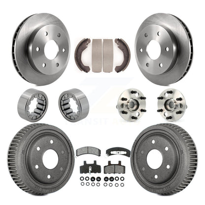Hub Bearing Brake Rotor Pads Shoe Front Rear Kit (10Pc) For Chevrolet Blazer 4WD