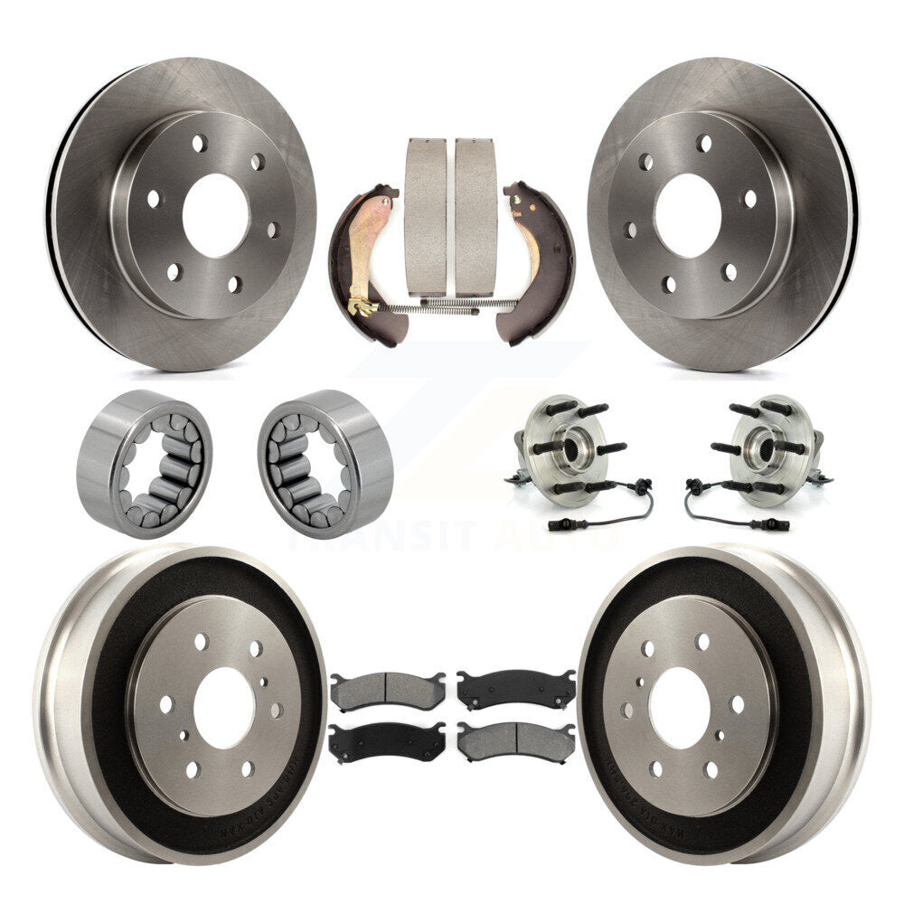 Hub Bearing Brake Rotor And Pad Shoe Front Rear Kit For Chevrolet Silverado 1500