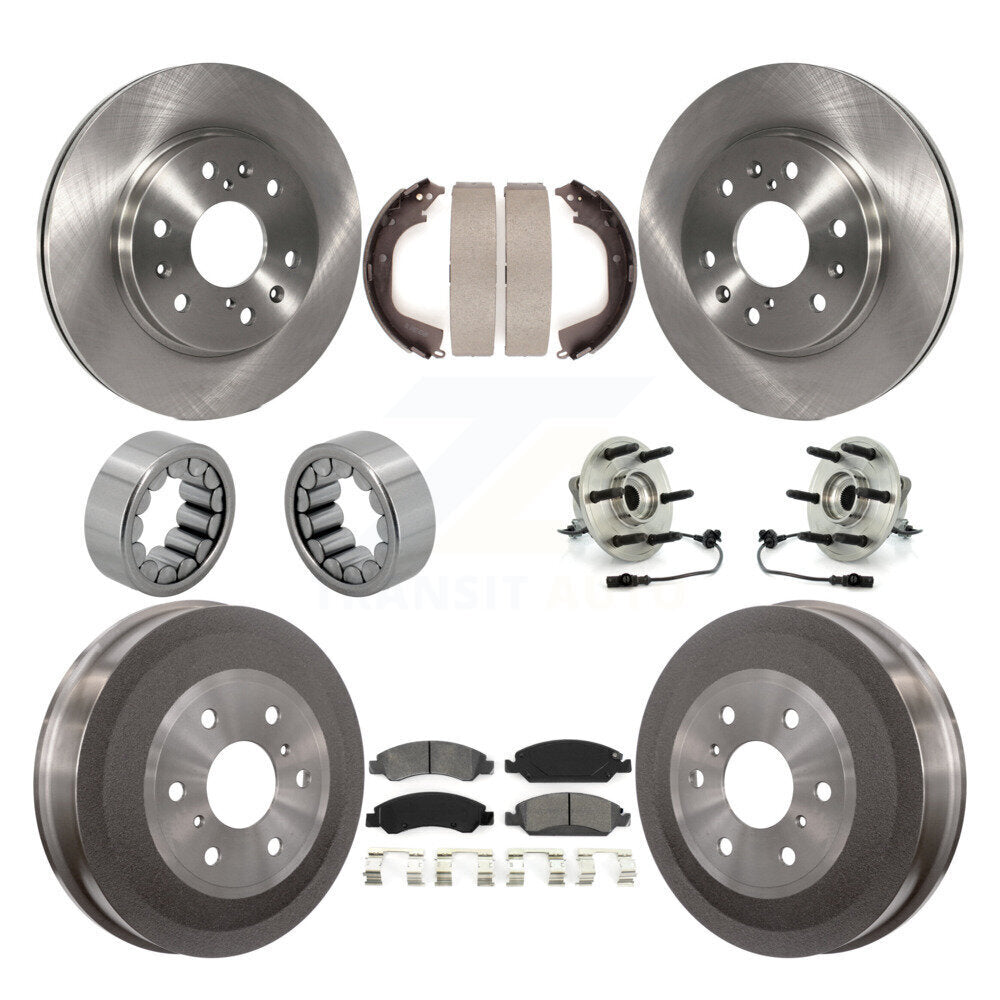 Hub Bearing Disc Brake Rotor Pads Shoe Front Rear Kit (10Pc) For GMC Sierra 1500