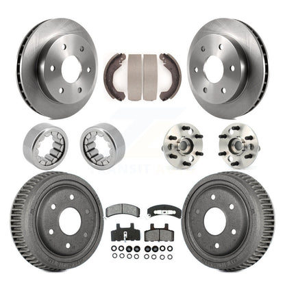 Hub Bearing Brake Rotor Pads Shoe Front Rear Kit (10Pc) For Chevrolet Blazer 4WD