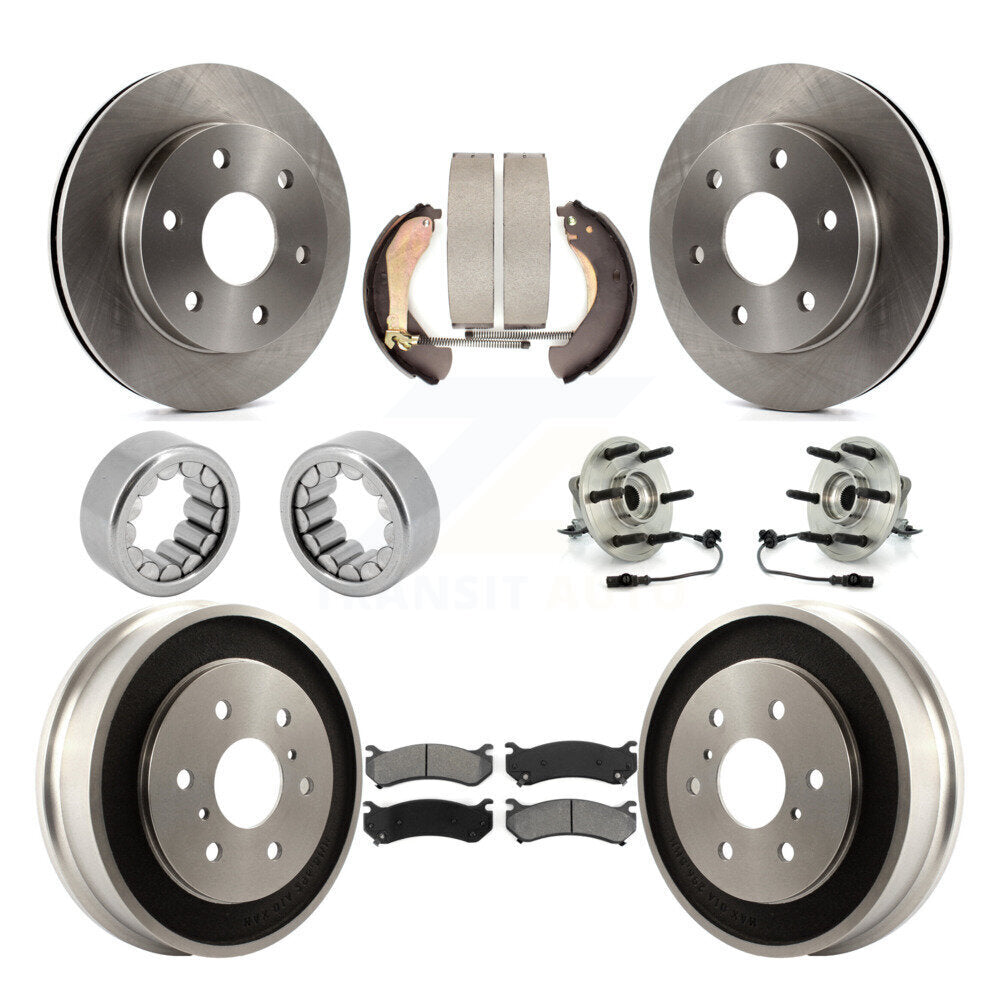 Hub Bearing Brake Rotor And Pad Shoe Front Rear Kit For Chevrolet Silverado 1500