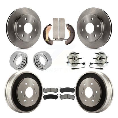 Hub Bearing Brake Rotor And Pad Shoe Front Rear Kit For Chevrolet Silverado 1500