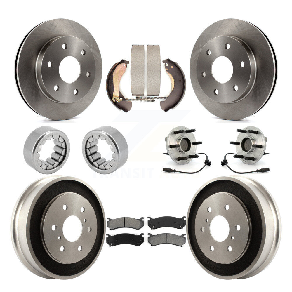 Hub Bearing Brake Rotor And Pad Shoe Front Rear Kit For Chevrolet Silverado 1500
