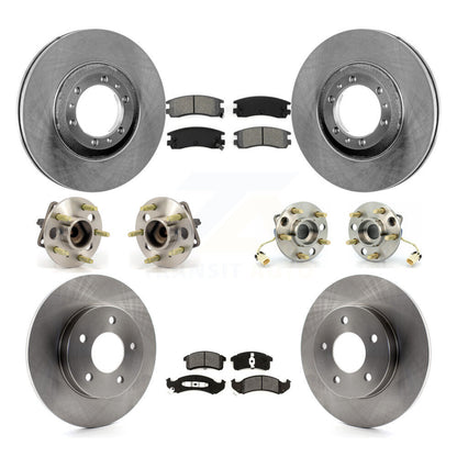 Hub Bearing Brake Rotor & Pad Front Rear Kit (10Pc) For Buick Riviera Oldsmobile