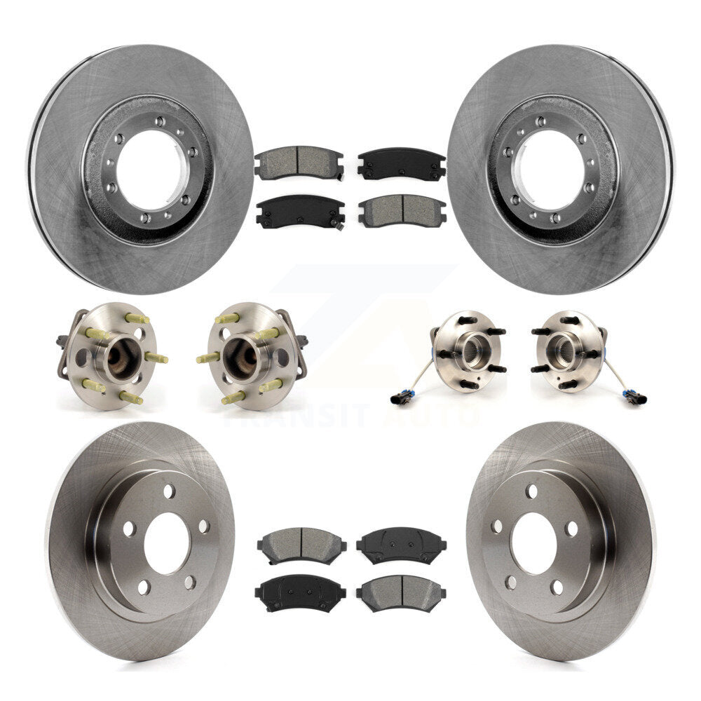 Hub Bearing Disc Brake Rotor Pad Front Rear Kit (10Pc) For Buick LeSabre Pontiac